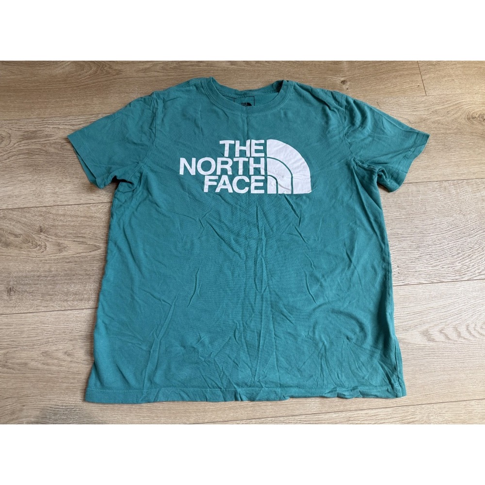 Womens The North Face blue/green short sleeve t-shirt outdoors hiking size M